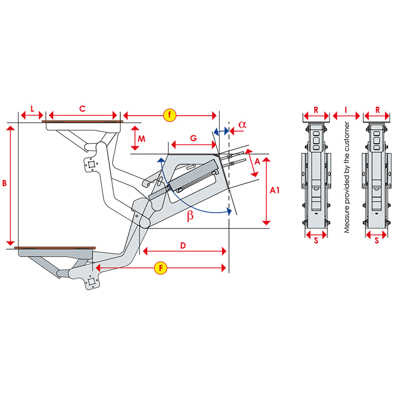 TENDER LIFT WITH ANGULAR FIXING 5221/24
